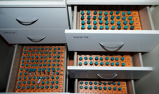 Proprietary reagent storage shelves